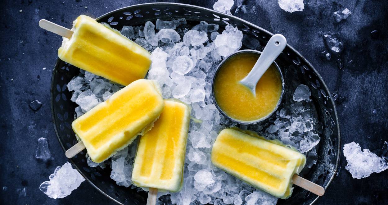 Maracujaeis am Stiel