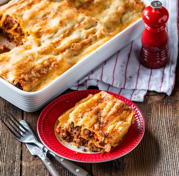 Cannelloni mit Hackfleisch-Pilz-Füllung