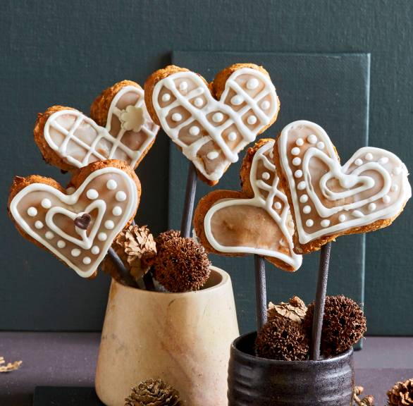 Apfel-Lebkuchen-Lollis