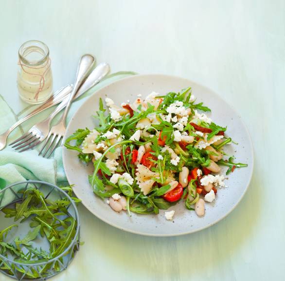 Bunter Bohnen-Pastasalat