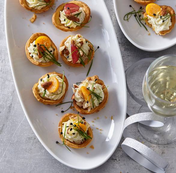 Canapés mit Gorgonzolacreme