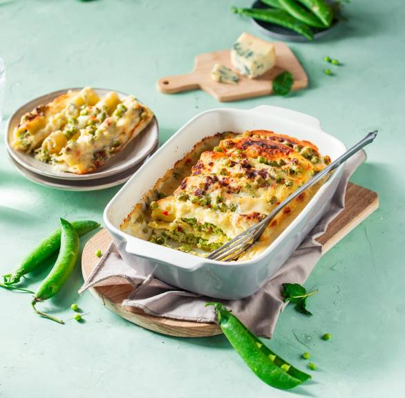 Cannelloni mit Erbsen-Ricotta-Füllung