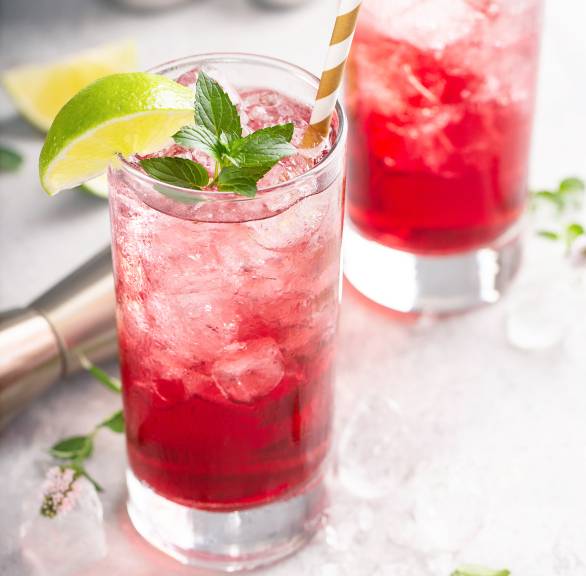 Cranberry-Limetten-Drink