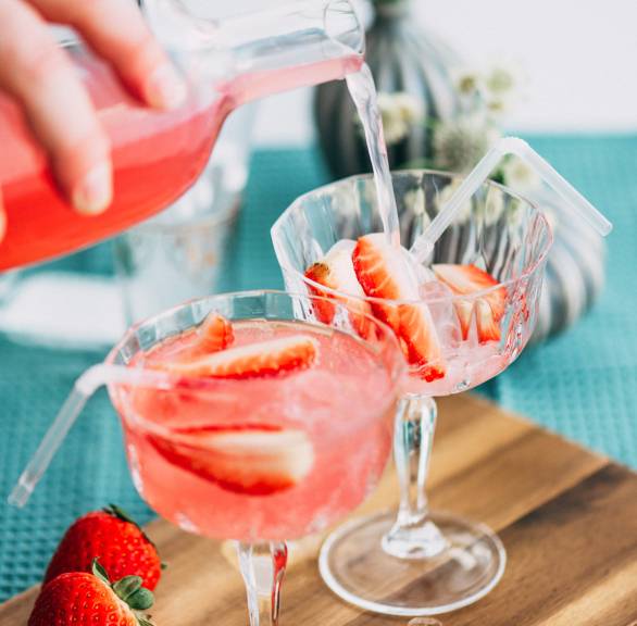 Erdbeer-Campari-Cocktail