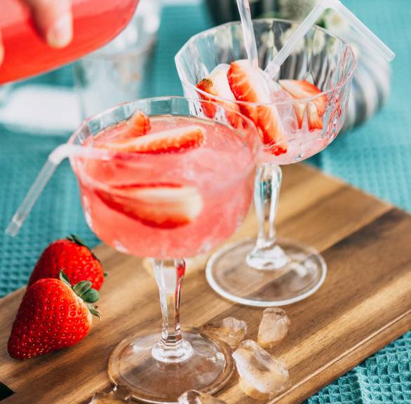 Erdbeer-Campari-Cocktail