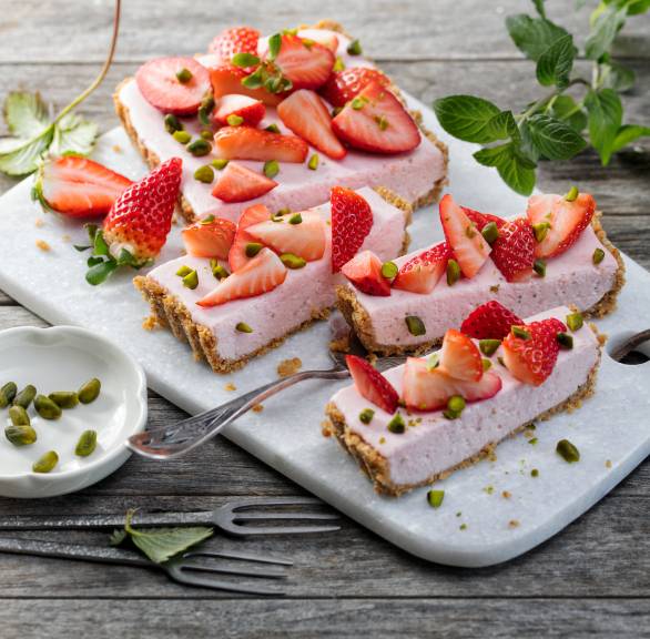 Erdbeer-Vanille-Tarte ohne backen