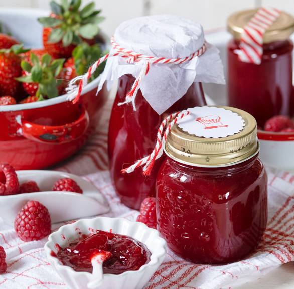 Erdbeer-Himbeer-Gelee