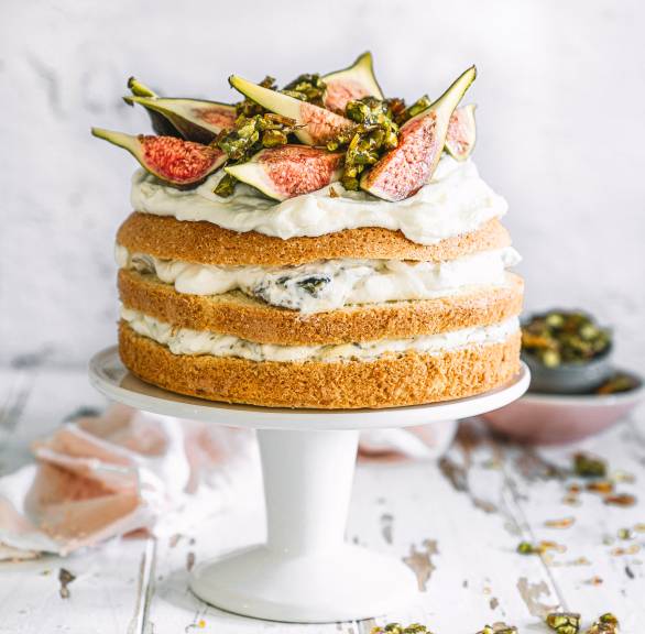 Feigentorte mit  Pistazien und Honig