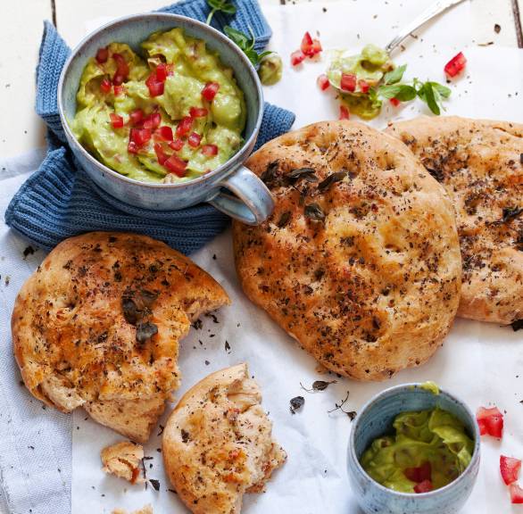 Focaccia mit getrockneten Tomaten