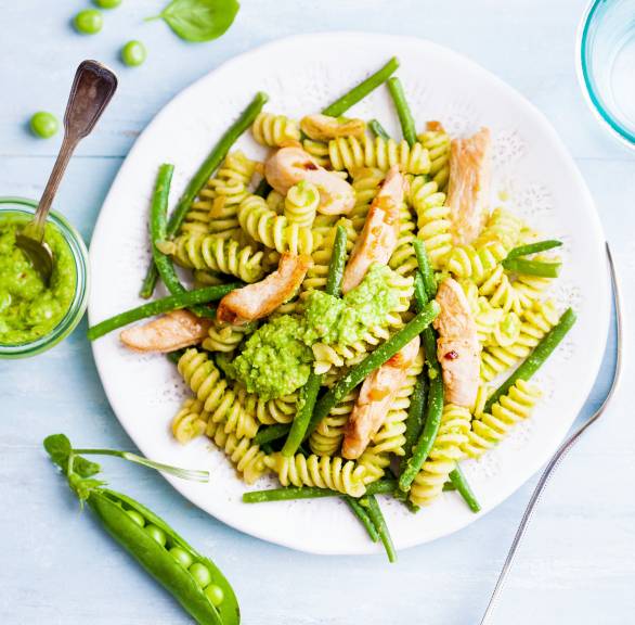 Fusilli mit Erbsenpesto