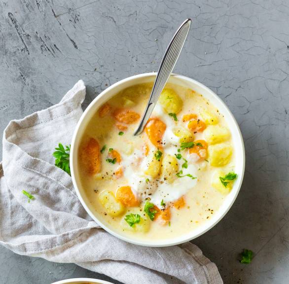 Kartoffel-Karotten-Eintopf mit Mascarpone