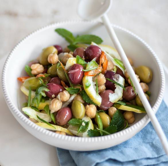 Kichererbsen-Oliven-Salat