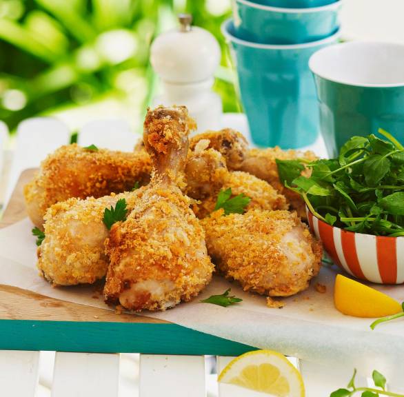 Knusprige Hähnchenkeulen