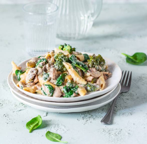One-Pot-Pasta mit Gemüse und Pilzen