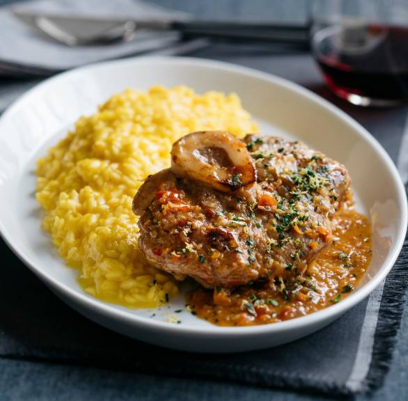 Ossobuco mit Safranrisotto
