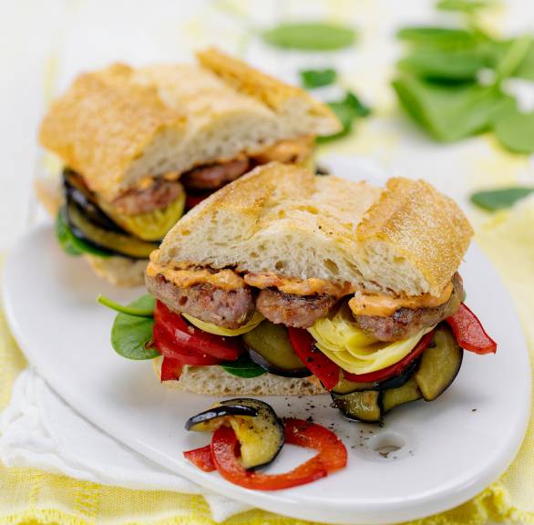 Panini mit Salsiccia und Artischocken
