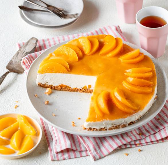 Pfirsichtorte ohne Backen