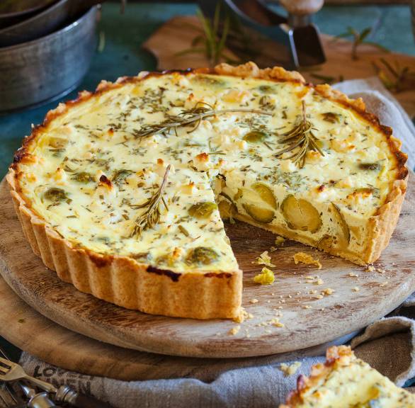 Rosenkohlkuchen mit Schafskäse