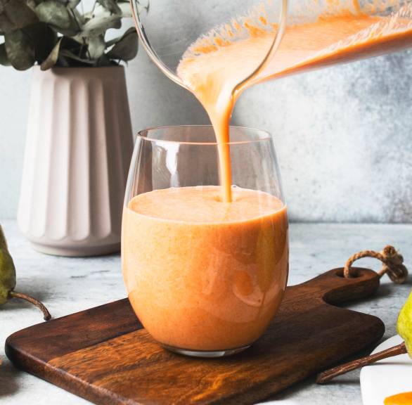 Birnen-Karotten-Frühstücksdrink