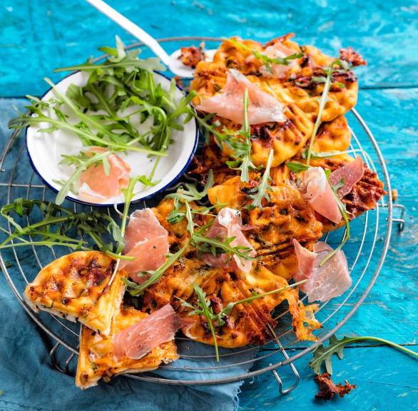 Schnelle Pizzawaffeln