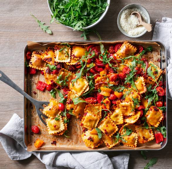 Schnelle Ravioli vom Blech