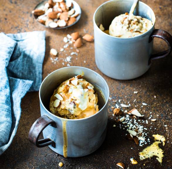 Mandel-Salzkaramell-Eis