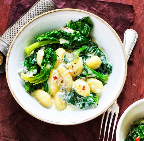 Spinat-Gorgonzola-Gnocchi