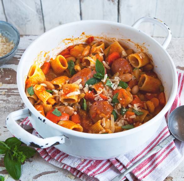 Winterliche One-Pot-Rigatoni
