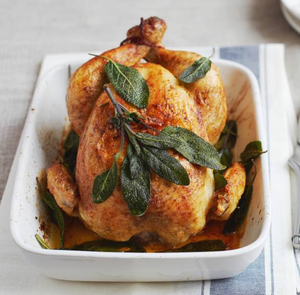 Gebackene Salbei-Poularde