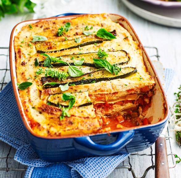 Gemüselasagne mit Blumenkohl-Ricotta-Soße