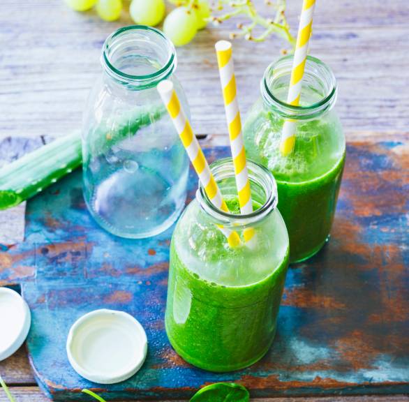 Kiwi-Trauben-Shake mit Aloe vera