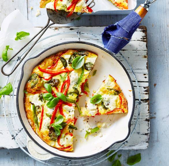 Paprika-Frittata mit Ricotta