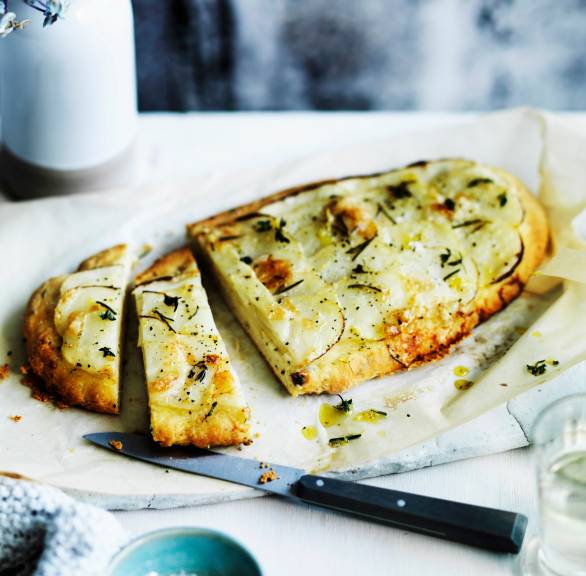 Schiacciata ohne Hefe mit Kartoffeln