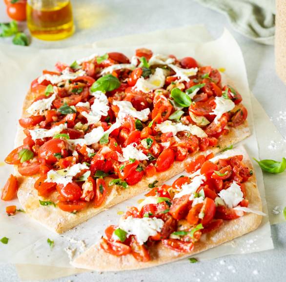 Schneller Bruschetta-Fladen