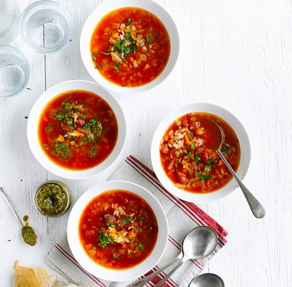 Tomaten-Reis-Suppe