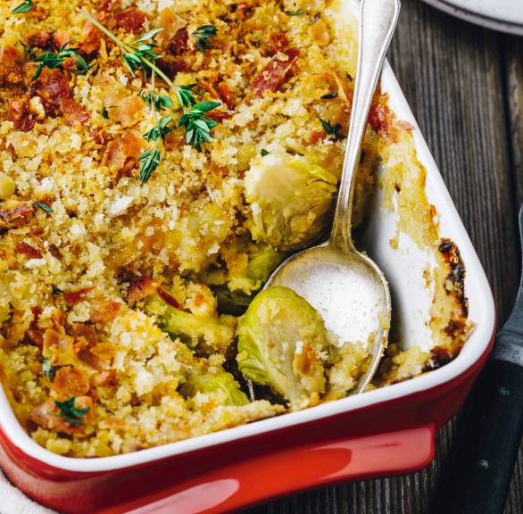 Knuspriger Rosenkohlauflauf – Italienischer Winterklassiker