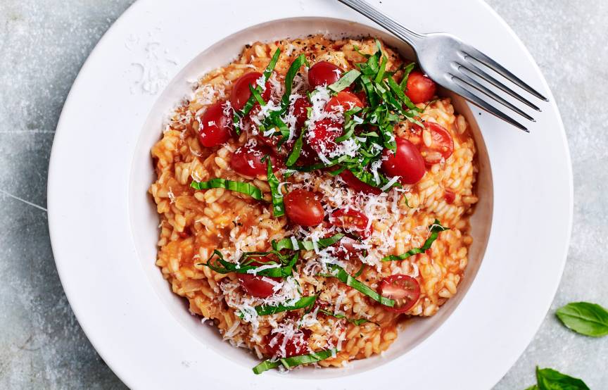 Tomaten-Basilikum-Risotto