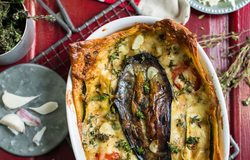 Zucchini-Auberginen- Lasagne