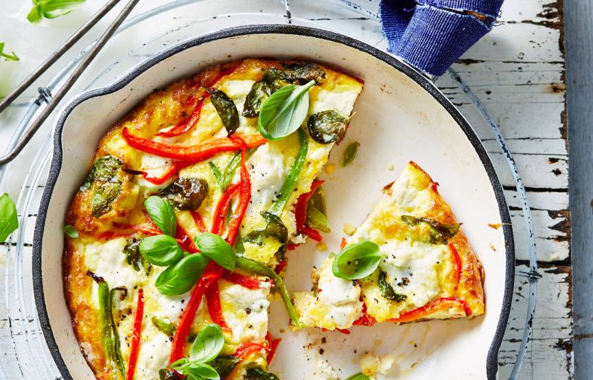 Paprika-Frittata mit Ricotta