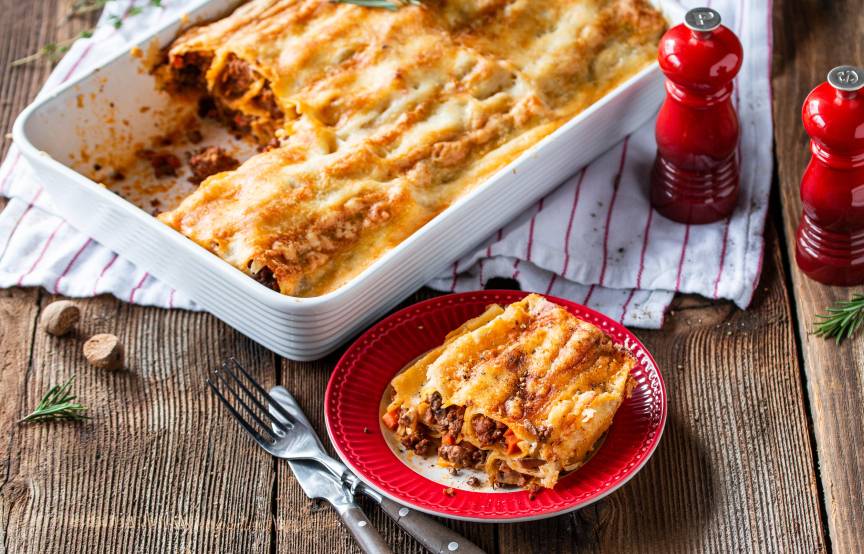 Cannelloni mit Hackfleisch-Pilz-Füllung | SoIsstItalien