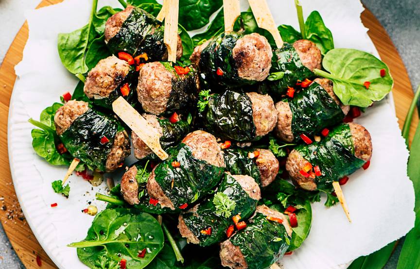 Schnelle Hackfleischröllchen im Bärlauchmantel | SoIsstItalien