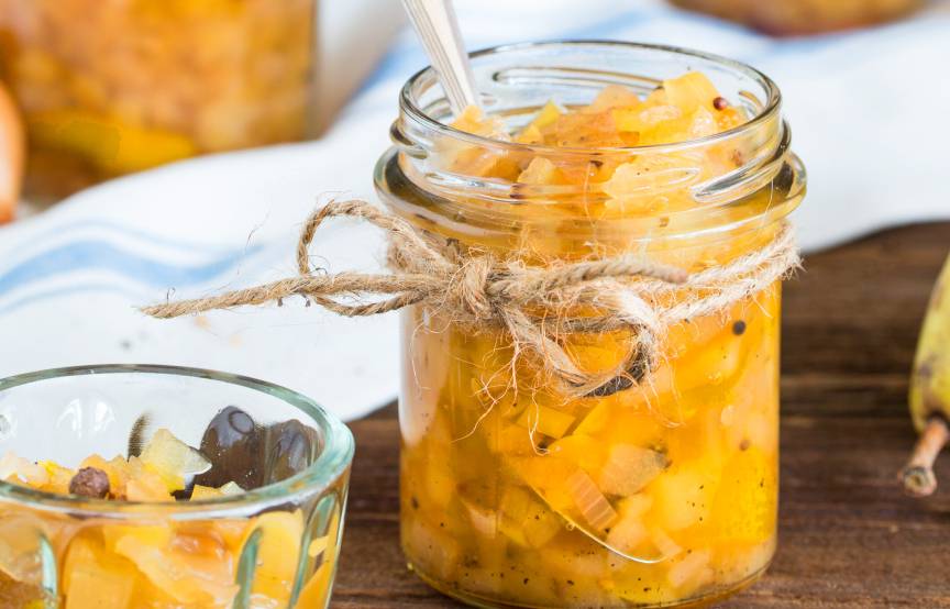 Birnen-Apfel-Chutney mit Senf - Gesund und Vegan selbst gemacht ... Birnen-Apfel-Chutney mit Senf - Gesund und Vegan selbst gemacht ...