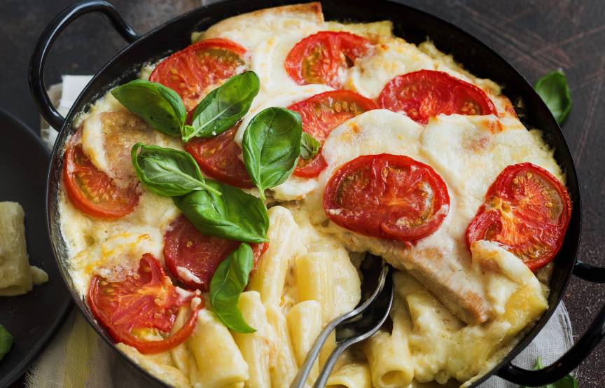 Puten-Nudel-Auflauf Tomate Mozzarella | SoIsstItalien