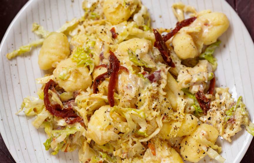 Gnocchi mit Wirsing und Senfsauce Blitzrezept | SoIsstItalien