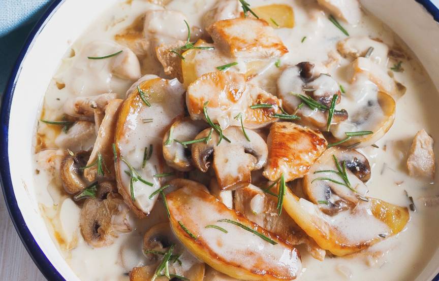 Hähnchenragout mit Champignons | SoIsstItalien