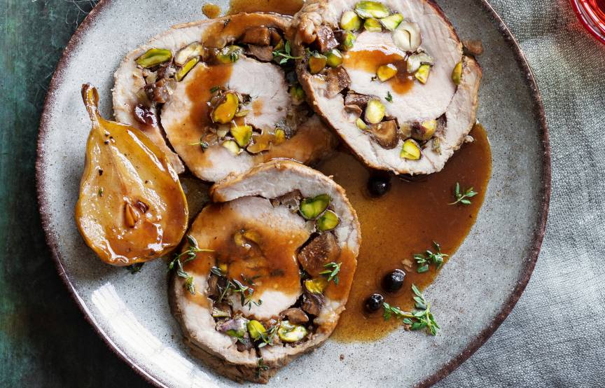 Kalbsrollbraten mit Nussfüllung und Whiskysoße – Authentisch ...