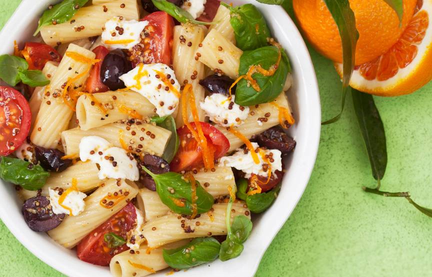 Nudelsalat mit Orangen-Senf-Dressing | SoIsstItalien