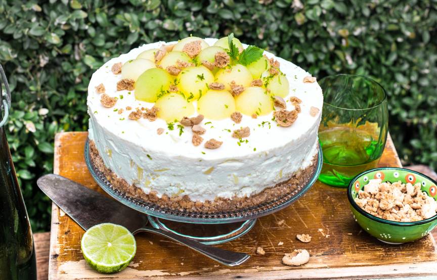 Limetten-Melonen-Käsekuchen: Fruchtige Erfrischung ohne Backen ...