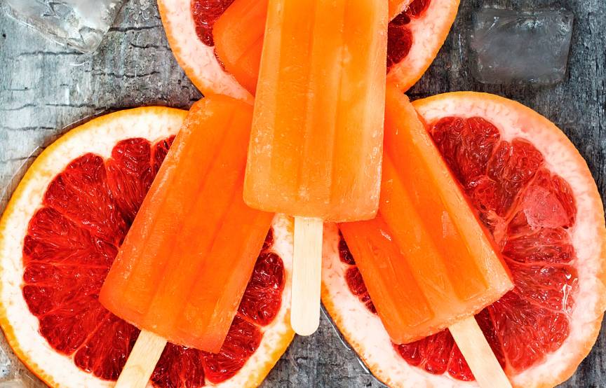 Grapefruit-Eis am Stiel | SoIsstItalien Grapefruit-Eis am Stiel | SoIsstItalien