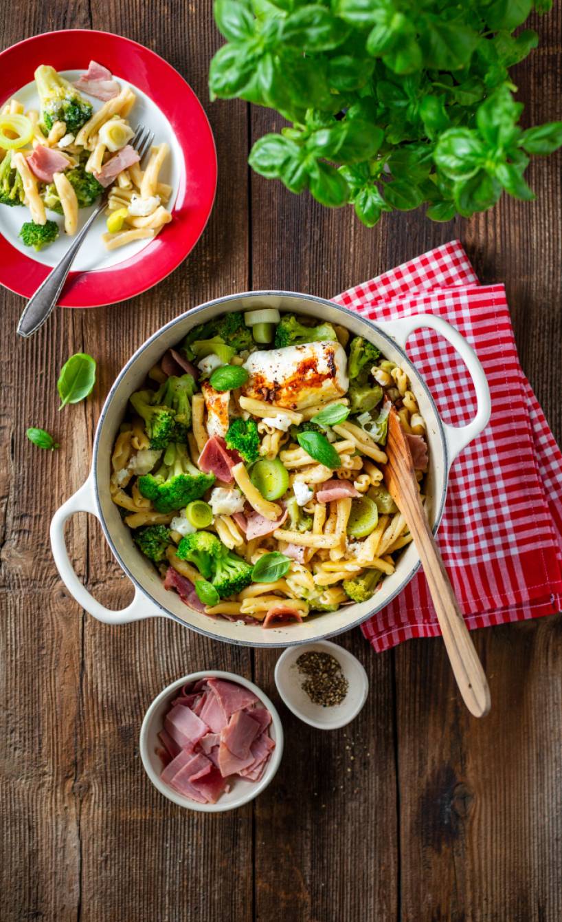 Gebackene Ziegenkäsepasta